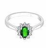 Bague toi et moi émeraude et diamant en or 18 carats