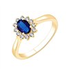 Bague trilogie saphir et diamant en or 18 carats