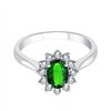 Bague émeraude et diamant en or 18 carats