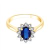 Bague toi et moi saphir et diamant en or 18 carats
