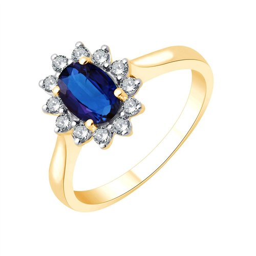 Bague toi et moi saphir et diamant en or 18 carats