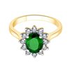 Bague émeraude et diamant en or 18 carats