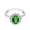 Bague émeraude et diamant en or 18 carats