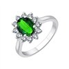 Bague émeraude et diamant en or 18 carats