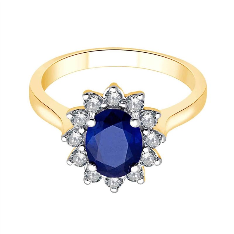 Bague saphir et diamant en or 18 carats