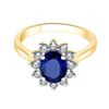Bague saphir et diamant en or 18 carats