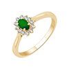 Bague émeraude et diamant en or 18 carats