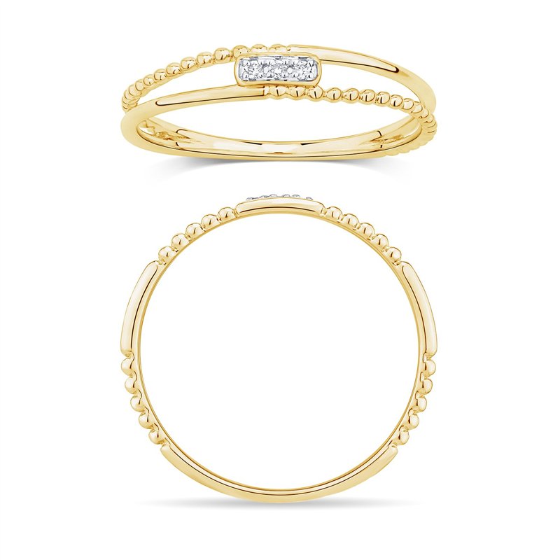 Bague serti clos diamant en or 18 carats