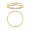 Bague serti clos diamant en or 18 carats