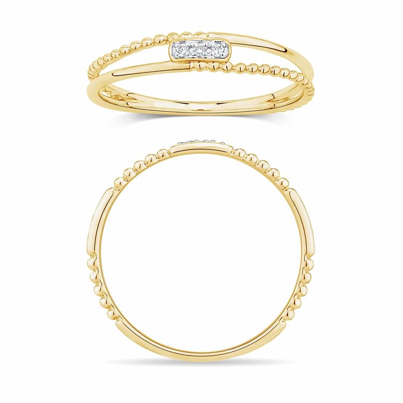 Bague serti clos diamant en or 18 carats