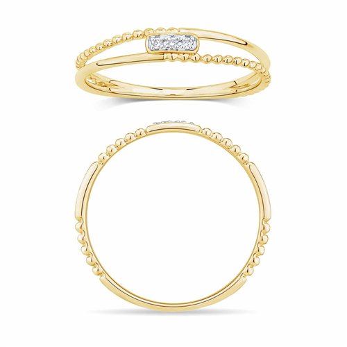 Bague serti clos diamant en or 18 carats