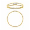 Bague serti clos diamant en or 18 carats