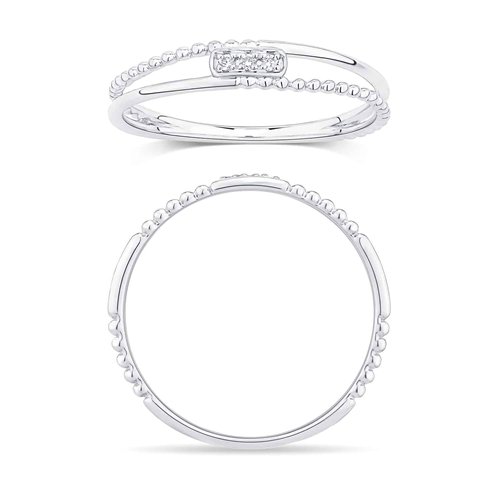 Bague serti clos diamant en or 18 carats