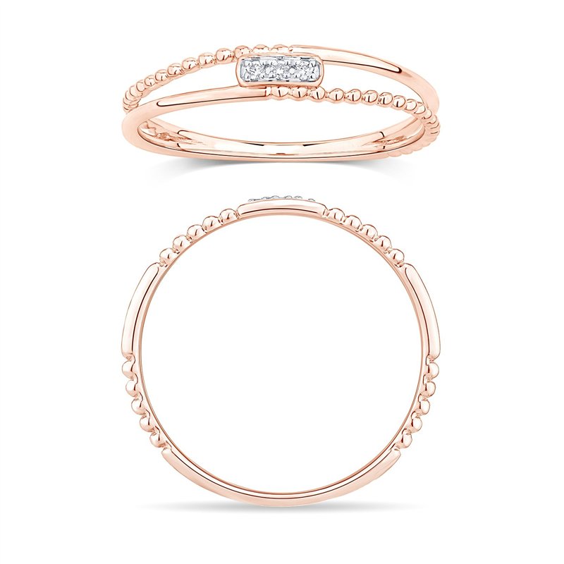 Bague serti clos diamant en or 18 carats