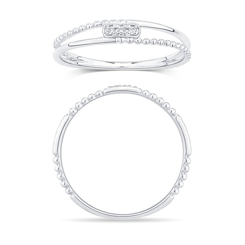 Bague serti clos diamant en or 18 carats
