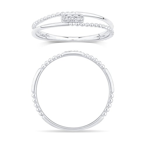Bague serti clos diamant en or 18 carats