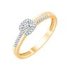 Solitaire accompagné diamant en or 18 carats
