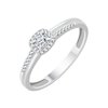 Solitaire accompagné diamant en or 18 carats
