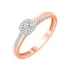 Solitaire accompagné diamant en or 18 carats