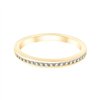 Demi Alliance serti clos diamant en or 18 carats