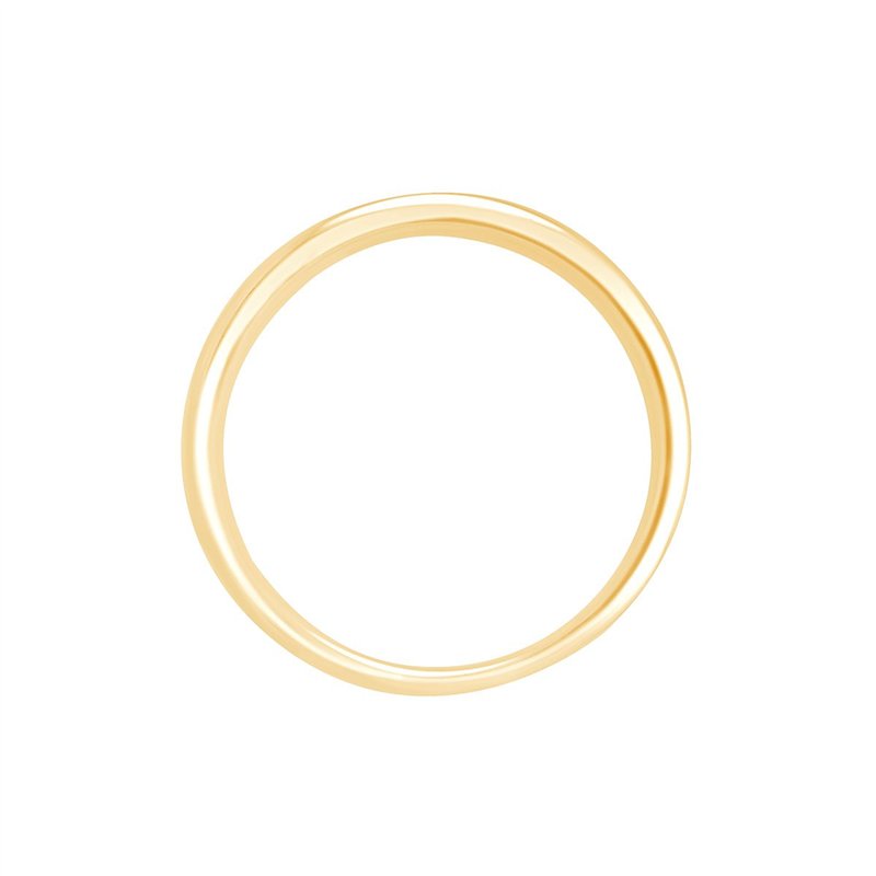 Demi Alliance serti clos diamant en or 18 carats