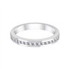 Demi Alliance serti clos diamant en or 18 carats