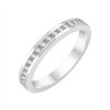 Demi Alliance serti clos diamant en or 18 carats