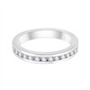 Demi Alliance serti clos diamant en or 18 carats