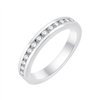 Demi Alliance serti clos diamant en or 18 carats