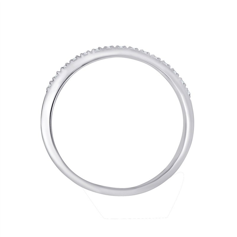 Demi Alliance diamant en or 18 carats