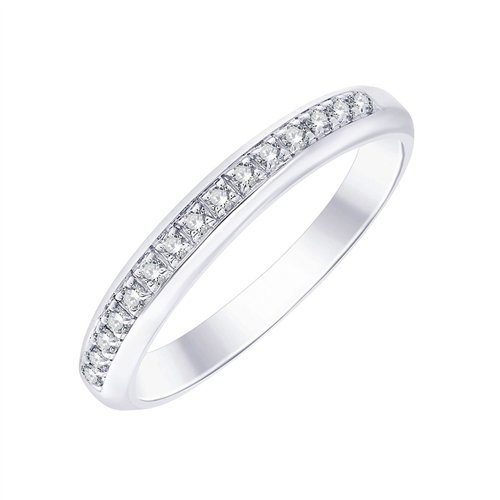 Demi Alliance diamant en or 18 carats