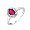 Bague rubis et diamant en or 18 carats