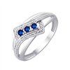 Bague saphir et diamant en or 18 carats