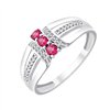 Bague rubis et diamant en or 18 carats