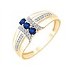 Bague saphir et diamant en or 18 carats