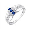 Bague saphir et diamant en or 18 carats