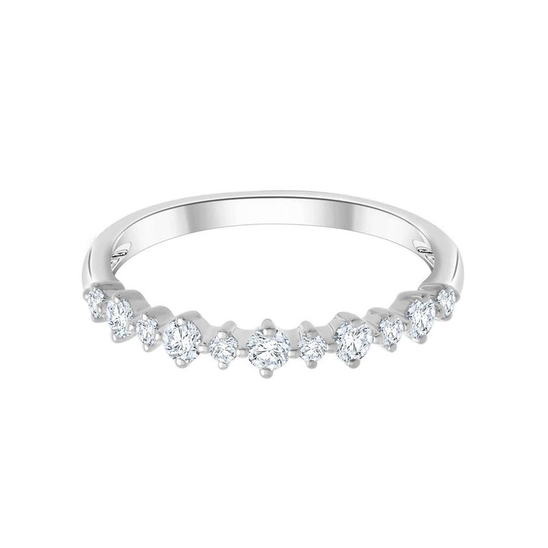 18-carat gold bezel-set diamond wedding ring