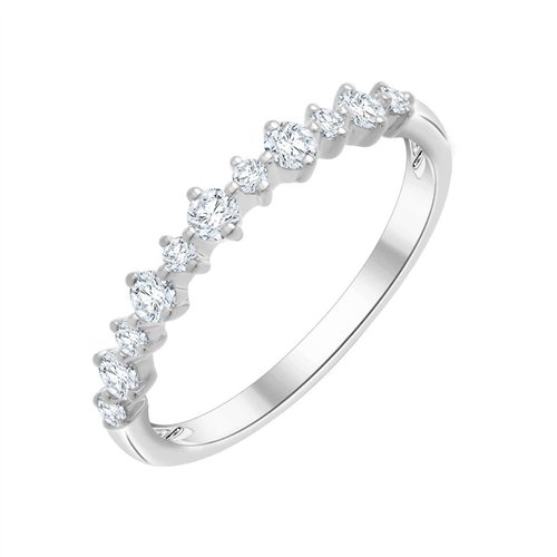 18-carat gold bezel-set diamond wedding ring