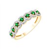 Bague émeraude et diamant en or 18 carats