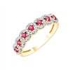 Bague rubis et diamant en or 18 carats