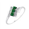 Bague émeraude et diamant en or 18 carats