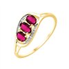 Bague rubis et diamant en or 18 carats