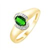 Bague émeraude et diamant en or 18 carats