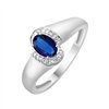 Bague saphir et diamant en or 18 carats
