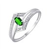 Bague émeraude et diamant en or 18 carats