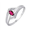 Bague rubis et diamant en or 18 carats