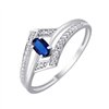 Bague saphir et diamant en or 18 carats