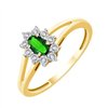 Bague émeraude et diamant en or 18 carats