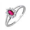 Bague rubis et diamant en or 18 carats