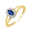 Bague saphir et diamant en or 18 carats